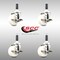 Service Caster 3 Inch 316SS Nylon Wheel Swivel 7/8 Inch Expanding Stem Caster Set Brake SCC SCC-SS316EX20S314-NYS-TLB-78-4 - alternate 2